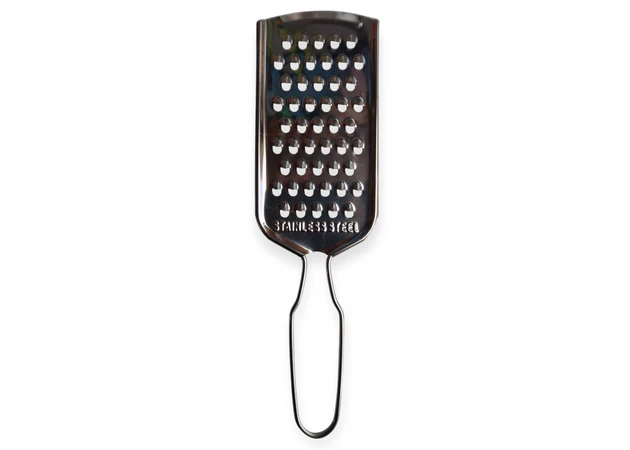 Фото 1 - Тертка  кухонна плоска  з тонкою металевою ручкою(середня насічка)