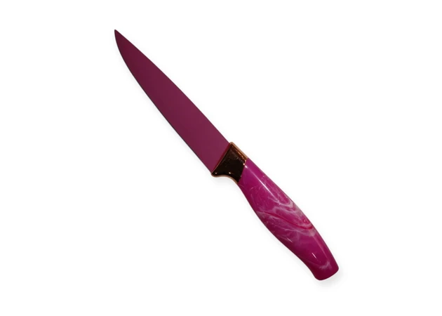 Фото 1 - Кухонный нож 22,5 см (розовый мрамор)