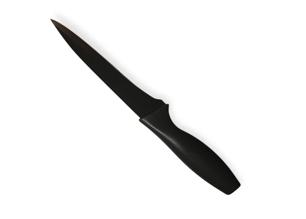 Фото 1 - Кухонний ніж з сірою пластиковою ручкою 24 см