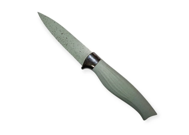 Фото 1 - Кухонный нож зеленого цвета в горошек 20,5 см