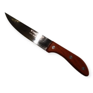 Кухонный нож с рукояткой из тёмного дерева 24 см