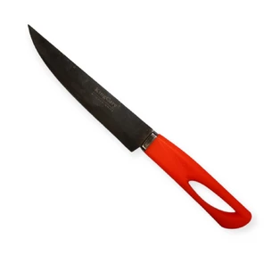 Кухонный нож с оранжевой пластиковой ручкой с отверстием 23,5 см