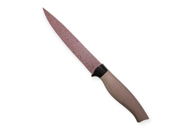 Фото 1 - Кухонний ніж розового  кольору у крапку 24 см