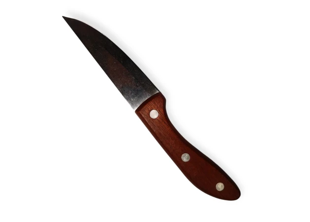 Фото 1 - Кухонний ніж з ручкою із темного дерева  21 см