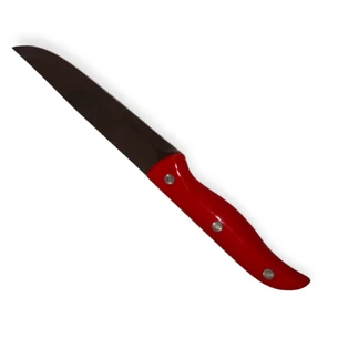 Кухонный нож с красной пластиковой ручкой 26 см
