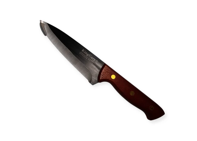 Фото 1 - Кухонний ніж з нержавіючої сталі з ручкою із дерева   27 см