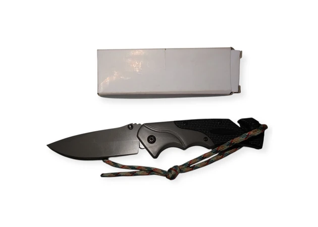 Фото 1 - Розкладний мисливський ніж з нержавіючої сталі з шнурком   22 см (189 г)