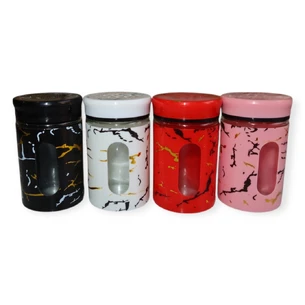 Солонка стеклянная с узором «мрамор» 300 мл