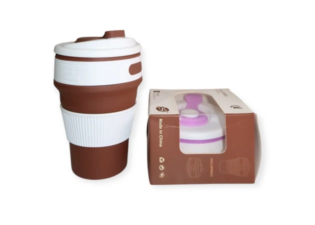 Фото 1 - Силиконовая складная кружка для кофе и напитков, 450 мл