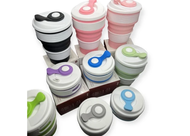 Фото 3 - Силиконовая складная кружка для кофе и напитков, 450 мл