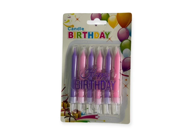 Фото 1 - Свічки на блістері «Happy Birthday»