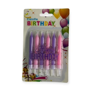 Свечки на блистере «Happy Birthday»