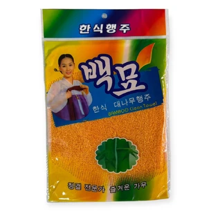 Тряпка для мытья посуды из бамбука размером 23 на 18 см