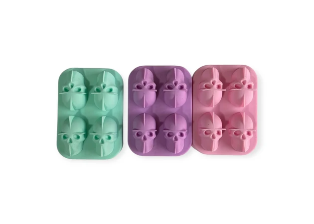 Фото 1 - Форма для льда с черепами 12 см x 9 см