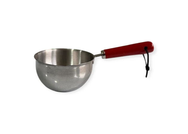 Фото 2 - Металевий соусник із дерев'яною ручкою 300 мл
