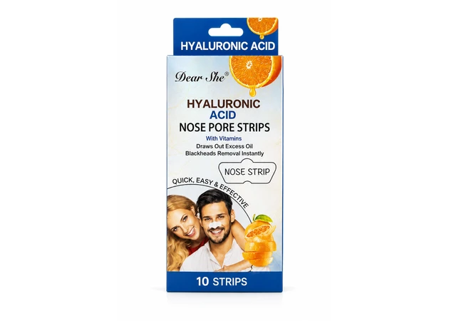 Фото 1 - Смужки для очищення пор носа Dear She Hyaluronic Acid Nose Pore Strips