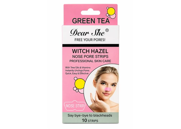 Фото 1 - Смужки для очищення пор носа Dear She Witch Hazel Nose Pore Strips