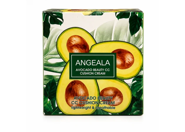 Фото 1 - Легкий кушон 2-в-1 ANGEALA Avocado Beauty CC Cushion Cream з екстрактом авокадо