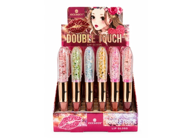 Фото 1 - Блиск для губ Double Touch з матовим відтінком і прозорим блиском
