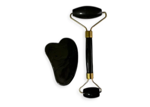 Фото 1 - Нефритовий ролер + гуаша скребок