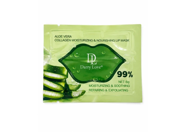 Фото 1 - Колагенова маска для губ Darry Love Aloe Vera 99%