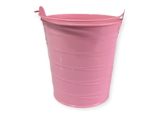 Фото 1 - Відерце кольорове у лінію   11 см , діаметр 11  см