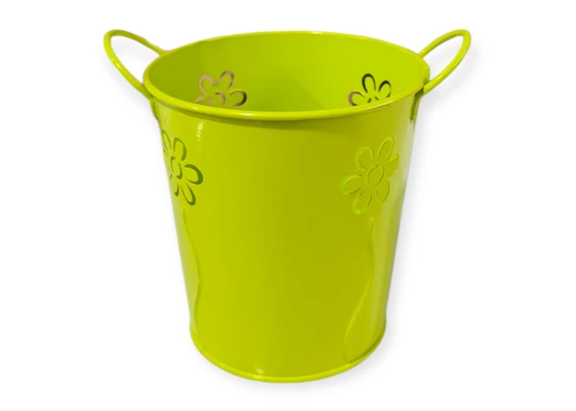 Фото 1 - Відерце кольорове у квіточку    11 см , діаметр 11  см