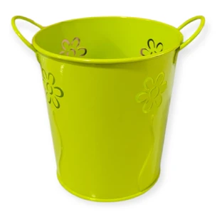 Відерце кольорове у квіточку    11 см , діаметр 11  см