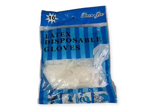 Фото 1 - Латексні одноразові рукавички 10 шт