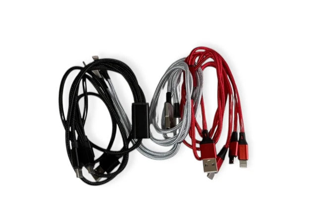 Фото 3 - Універсальний кабель 3 в 1 USB — Micro USB / Lightning / Type-C,