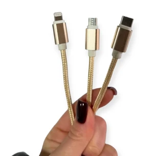 Универсальный кабель 3 в 1 USB — Micro USB / Lightning / Type-C,