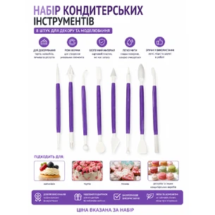 Набір кондитерських інструментів для моделювання, 8 шт