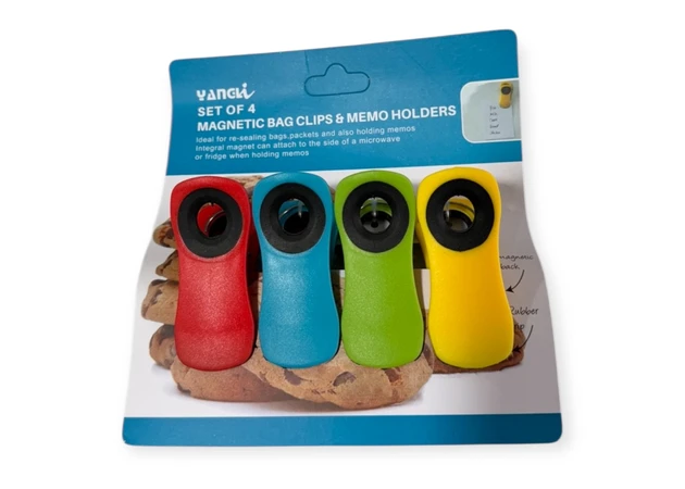 Фото 1 - Зажими для пакетів  на міагниті 4 шт