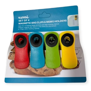 Зажими для пакетів  на міагниті 4 шт