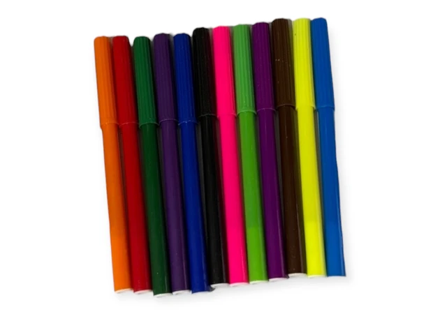 Фото 1 - Фломастери тонкі 12 кольорів