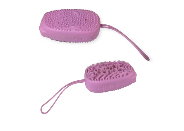 Фото 2 - Силиконовая губка для душа с губкой внутри