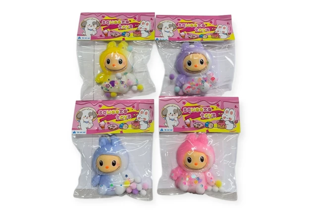 Фото 2 - Силіконова іграшка « Labubu з великим обличчям»