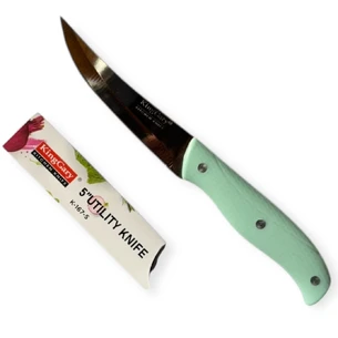 Кухонный нож с зеленой пластиковой ручкой 24 см