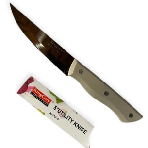 Кухонный нож с серой пластиковой ручкой 24 см