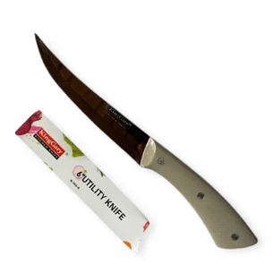 Кухонний ніж з сірою  пластиковою ручкою 27 см