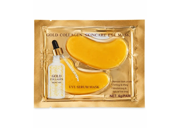 Фото 1 - Гідрогелеві патчі під очі Gold Collagen Eye Serum Mask із золотом та колагеном