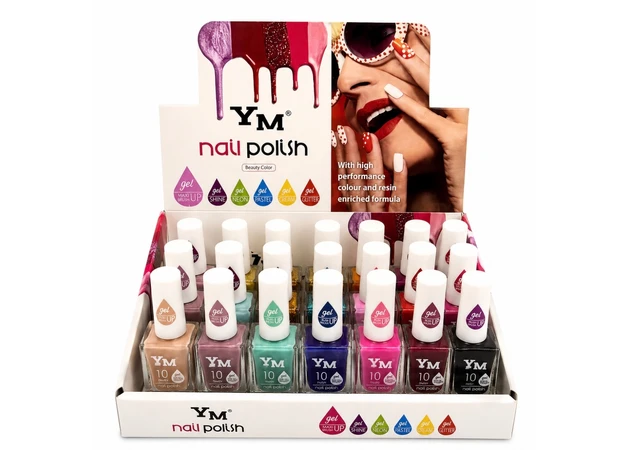 Фото 1 - Лак для нігтів YM Nail Polish, набір 24 кольори