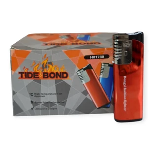 Запальничка (Turbo полум'я) металева 11 см с фонариком, H01780