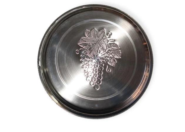 Фото 1 - Піднос з нержавіючої сталі круглий 30 см, MT-140