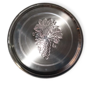 Поднос из нержавеющей стали круглый 30 см, MT-140