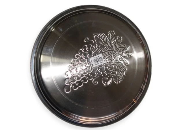 Фото 2 - Піднос з нержавіючої сталі круглий 32 см, MT-269