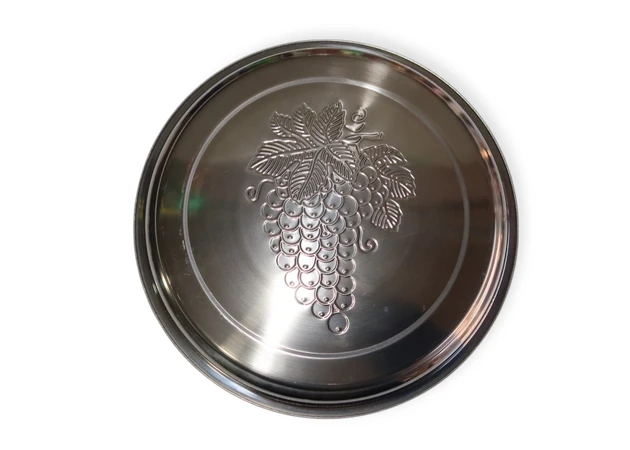Фото 2 - Піднос з нержавіючої сталі круглий 34 см, MT-37