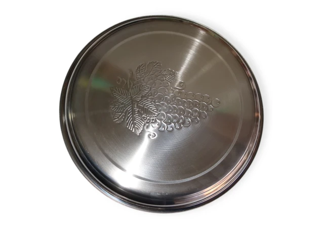 Фото 2 - Піднос з нержавіючої сталі круглий 38 см, MT141