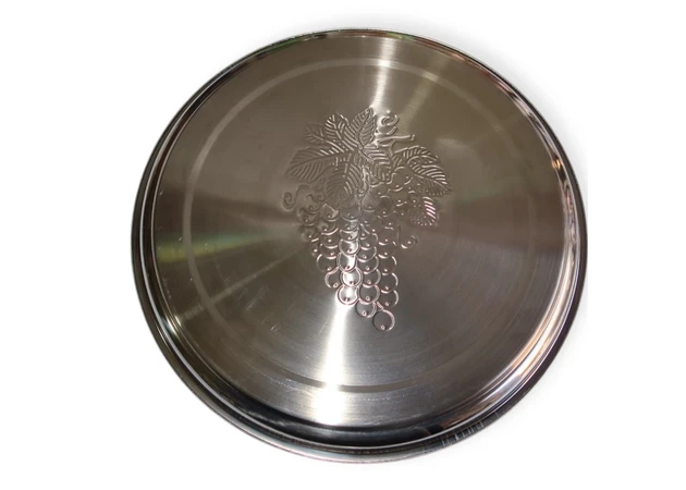 Фото 2 - Піднос з нержавіючої сталі круглий 40 см, MT-142