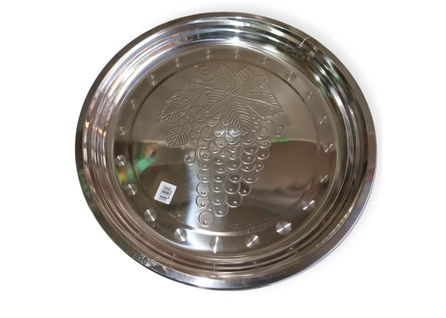 Фото 2 - Піднос з нержавіючої сталі круглий 45 см, MT-6891